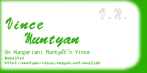 vince muntyan business card